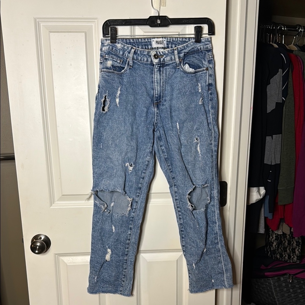 Paige Noella Blue Distressed Women's Jeans